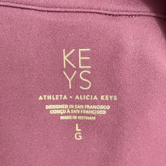 NWT Athleta x Alicia Keys Size Large Goddess Bodysuit Jumpsuit in Maroon NEW - Picture 13 of 16